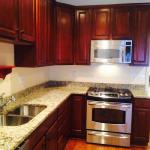 clean kitchens - including sinks, countertops, microwaves and refrigerators
